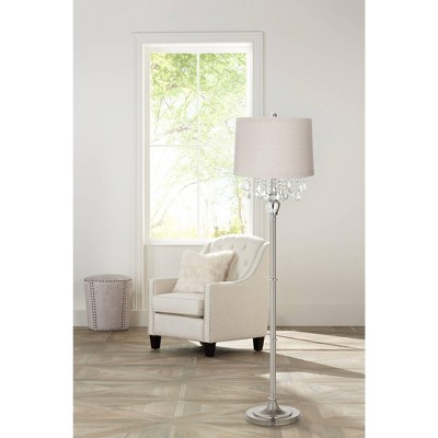 Natural Linen Medium Drum Lamp Shade with Taupe Liner