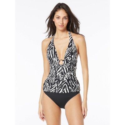 Carmen Marc Valvo Halter Tankini Top