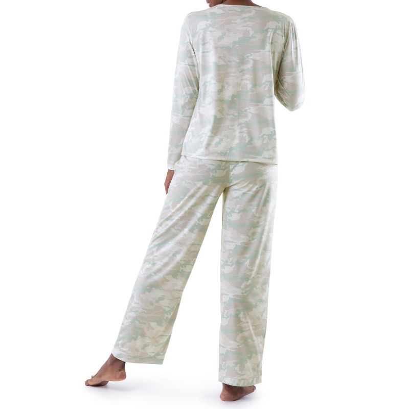 Fruit of the Loom Women's and Women's Plus Long Sleeve Pajama Set, 2 of 5