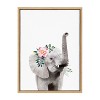 Kate & Laurel All Things Decor 18"x24" Sylvie Flower Crown Elephant Framed Wall Art by Amy Peterson Art Studio - 2 of 4
