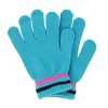 Polar Wear Girl's 3-6 Color Block Winter Beanie Scarf and Gloves Set - 3 of 4