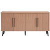 GDFStudio Develin 65" Mid-Century Modern 4-Door Sideboard Buffet Cabinet with Metal Legs - 2 of 4