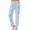 Casual Nights Women's Long Sleeve Floral Lace Trim Pajama Set - 3 of 4