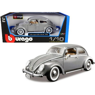 1955 Volkswagen Kafer Beetle Gray 1/18 Diecast Model Car by Bburago