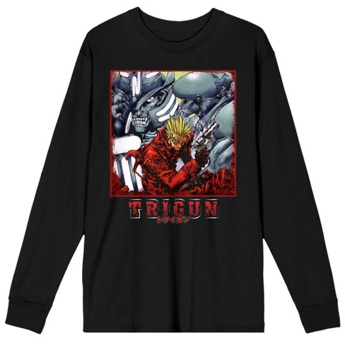 Trigun Vash The Stampede Crew Neck Long Sleeve Black Adult Tee-xxl : Target