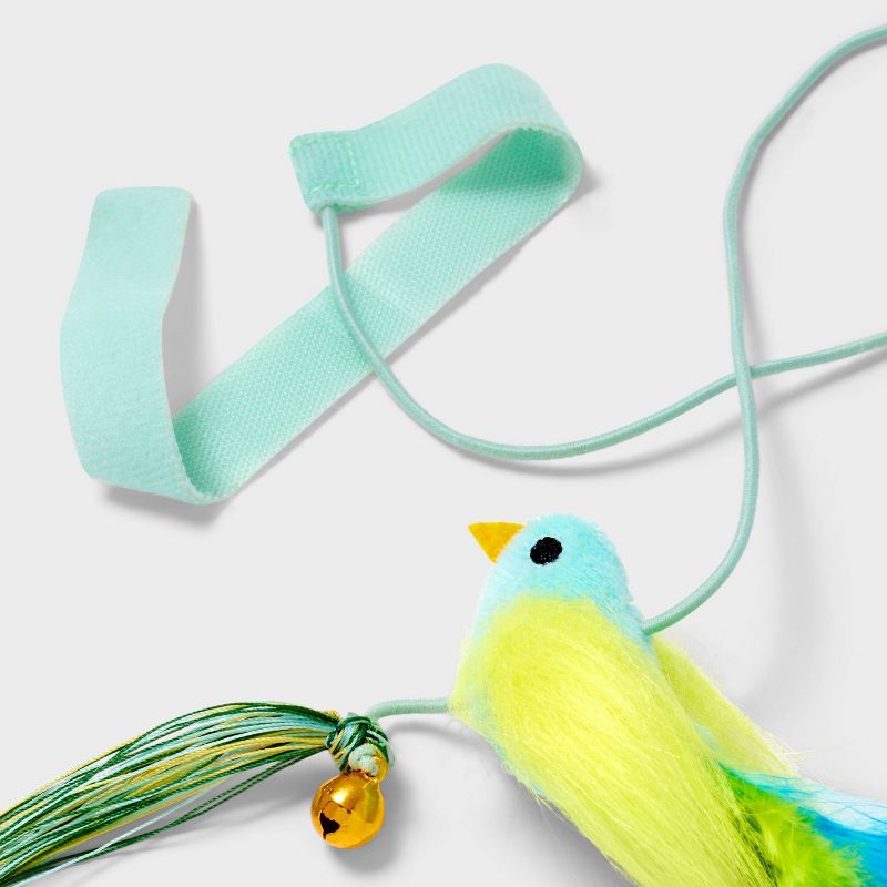 Hanging Teaser Bird with Bells Cat Toy - Blue - Boots &#38; Barkley&#8482;, 4 of 5