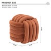 Chenille Fabric Modern Knot Design Ottoman Makeup Stool Footstool, Comfortable and Stylish Seat for Living Room, Bedroom ,Beige - 4 of 4