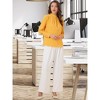 Allegra K Women's Business Casual Stand Collar Chiffon Long Sleeve Blouse - 4 of 4