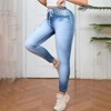 Women's Skinny Jeans Stretchy High Waisted Ankle Jean Ripped Slim Fit Washed Denim Distressed Tight Jean - 2 of 4