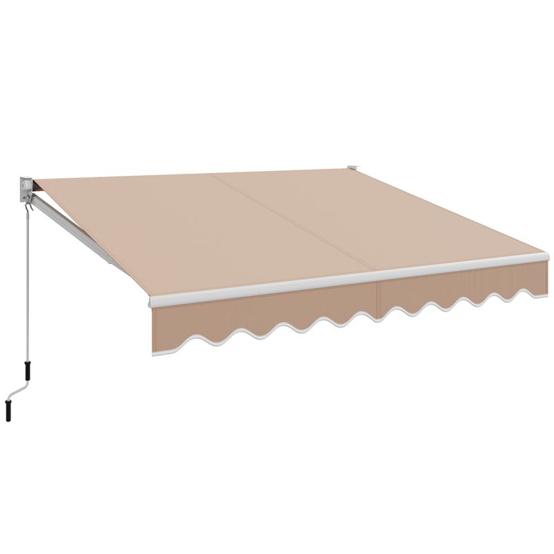 Costway 10' x 8' Retractable Awning  Patio sun shade w/Crank Handle, 1 of 11