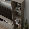 Syemin TV Stands and Consoles Compact Entertainment Wall System 42 Inch TVs Gray Fits Small Living Rooms Apartments, Gray, 49.9"*17.81"*8.28" - 4 of 4