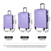 3 Piece Luggage Sets ABS Lightweight Suitcase with Two Hooks, Spinner Wheels, TSA Lock, (20/24/28) Blue - 4 of 4