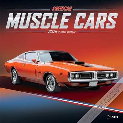 BrownTrout Publishers 2021 - 2022 Monthly Car Wall Calendar, 16 Month, Muscle Cars Theme, 12 x 12 in