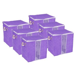 Unique Bargains Foldable Clothes Storage Bags with Reinforced Handle for Clothes Bedding Blankets - 1 of 4