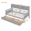 NicBex Twin Size Daybed with Storage Wooden Day bed Frame with Shelf Cabinet and 2 Large Drawers for Apartment - 2 of 4