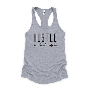 Simply Sage Market Women's Hustle For That Muscle Graphic Racerback Tank - 1 of 3