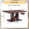 47in Modern Rectangular Coffee Table with Sculptural Base for Living Room Dining Room or Office Multifunctional Table for Daily Use-The Pop Home - 4 of 4