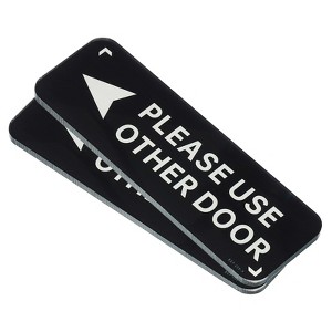 Unique Bargains Acrylic Business Please Use Other Door Left Arrow Sign - 1 of 4