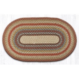 Earth Rugs Oval Braided Rug – Honey, Vanilla & Ginger Colors, Hand-Braided Jute Rugs - 1 of 1