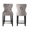 WestinTrends 24" Tufted Velvet Counter Stool - 3 of 4