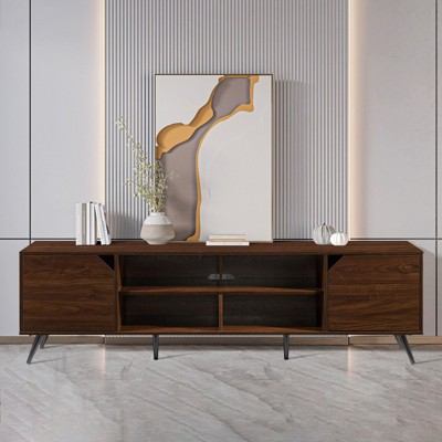 Etelifrank Contemporary 2-Door Minimalist TV Stand for TVs up to 80 inches