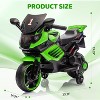 6V Kids Motorcycle,Electric Ride On Car Toy with Training Wheels,Working Headlight,Horn & Music - 2 of 4