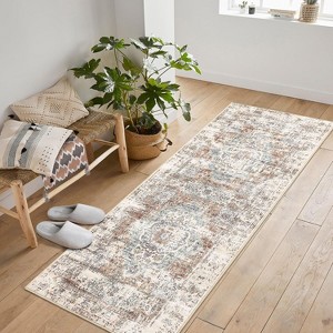 Washable Non-Slip Vintage Carpet, Foldable Indoor Carpet, Super Soft Vintage Dimpled Carpet For Living Room, Bedroom, Game Room, Dorm Room - 1 of 4