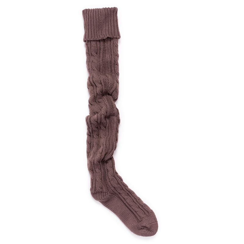MUK LUKS Women's Cable Knit Over the Knee Socks, 1 of 4