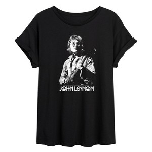 Women's - John Lennon - John Lennon Portrait Oversized Graphic T-Shirt - 1 of 4