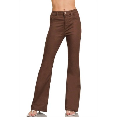 Women's High Rise Bootcut Colored Denim Jeans - ZENANA