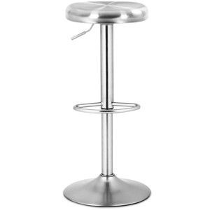 Tangkula Swivel Bar Stools Adjustable Brushed Stainless Steel - 1 of 4