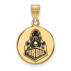 Black Bow Jewelry 14k Yellow Gold Plated Sterling Silver Purdue Boilermakers NCAA Medium Pendant - 1 of 3