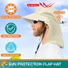 SUN CUBE Wide Brim Sun Hat with Neck Flap, UPF50+ Hiking Safari Fishing Hat for Womens, Sun Protection Beach Hat - 4 of 4