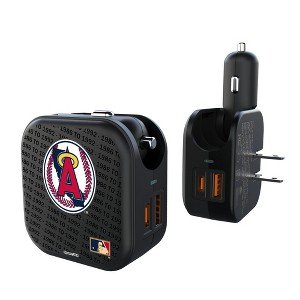 MLB Cooperstown West Teams Text Backdrop 18-Watt 2 in 1 USB A/C Charger - 1 of 3