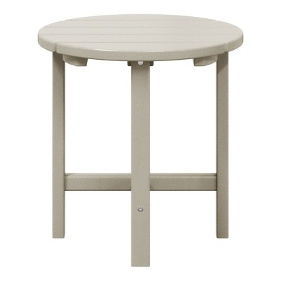 WestinTrends All-Weather Outdoor Patio Round Poly Adirondack Side Table
