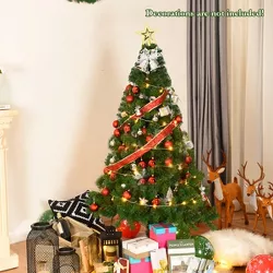 Costway Artificial PVC Christmas Tree W/Stand Holiday Season Indoor Outdoor Green