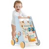 TopComfy Baby Walkers Wooden Baby Walker Acrylic Mirror Xylophone Shape Sorters Engages Senses Boosts Learning for Baby, Multicolored, 14"*13"*19" - 2 of 4