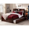 Newport Bed with Twin Urban Trundle Bed Flat Panel Footboard - AFI - 4 of 4