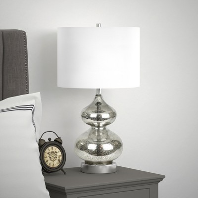 Hudson and Canal 23.5" Tall Table Lamp with Fabric Shade