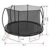 VisioGear Trampoline, Trampoline with Safety Enclosure Net, Trampoline with Curved fence pole, Black, 166.1"*166.1"*108.3" - 2 of 4