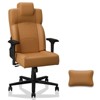Vynxaria Best Office PC Gaming Chair Ergonomic Office Chair Desk Chair with Lumbar Support Flip Up Arms Headrest PU Leather - 4 of 4