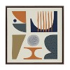 Kate and Laurel Sylvie Abstract Mid Century I Framed Canvas by Rachel Lee of My Dream Wall, 22x22, Walnut Brown - 2 of 4