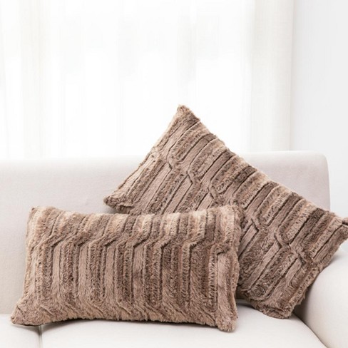 Cheer Collection Set of Down & Feather Throw Pillow & Couch Cushion Insert