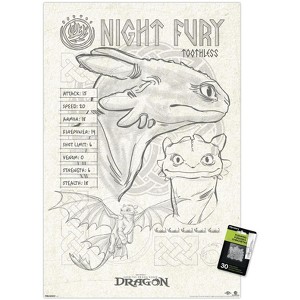 Trends International How To Train Your Dragon (2025) - Toothless Illustration Unframed Wall Poster Prints - 1 of 4