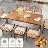 Tangkula 9 PCS Outdoor Patio Dining Set Rectangular Dining Table & Chairs Set for 8 w/Acacia Wood Tabletop Metal Frame - image 4 of 4