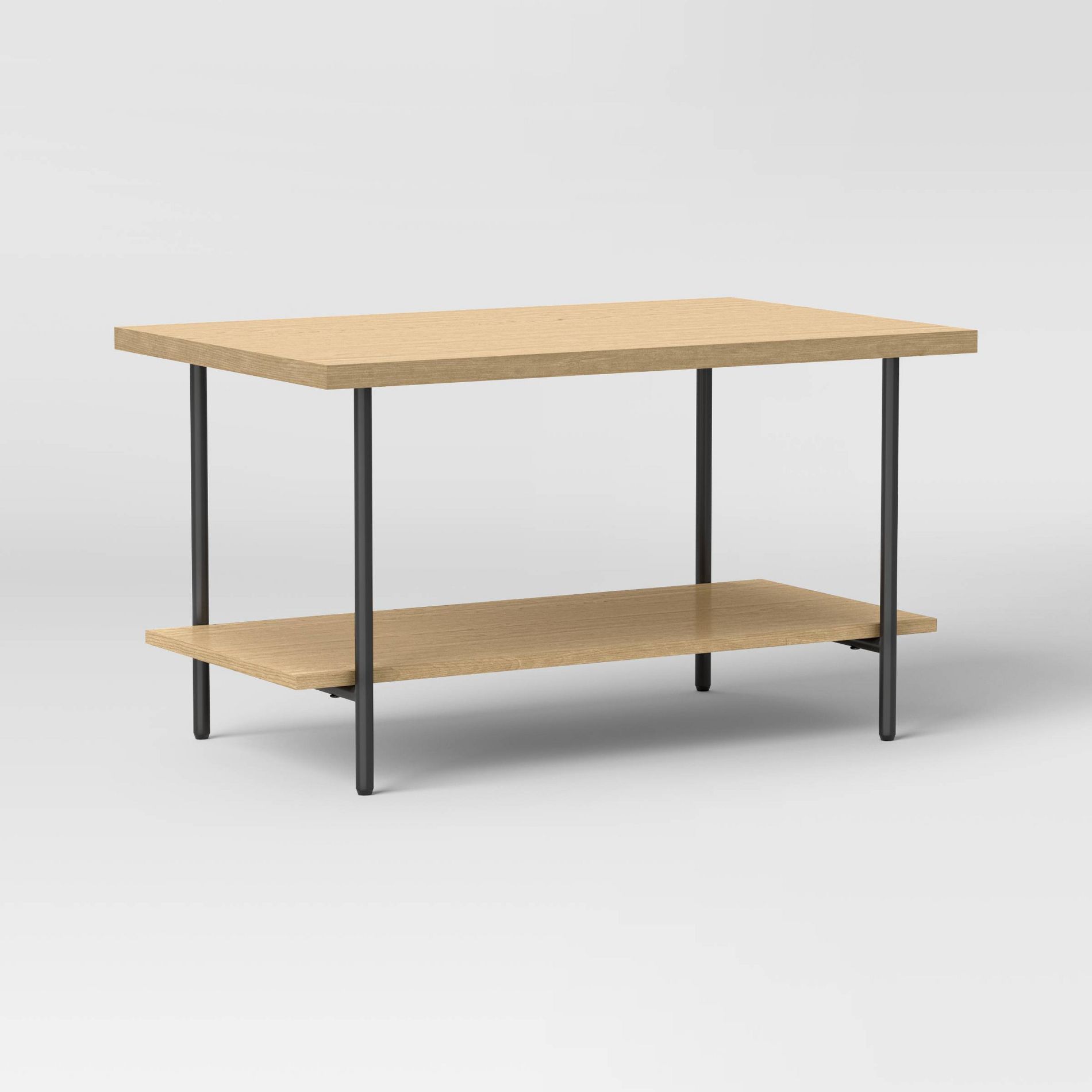 Wood and Metal Coffee Table with Storage Shelf - Room Essentials™