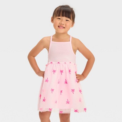 Image of Toddler Girls' Tree Tulle Dress - Cat & Jack™ Light Pink 3T