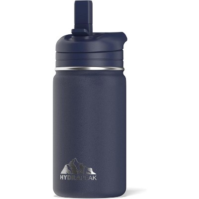 Hydrapeak Mini 14oz Kids Stainless Steel Insulated Water Bottle With Leak Proof Straw Lid