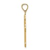 Black Bow Jewelry 14k Yellow Gold Textured & Polished Budded Cross Pendant - 2 of 4