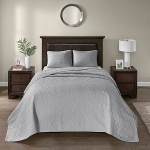 SEVOBAL Bedding Sets, Twin XL Reversible Grey Quilt Set for Modern Layered Comfort and Cottage Style Bedrooms, Grey, 17.72"*15.35"*4.72" - 1 of 4